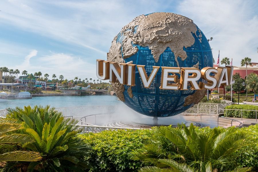 Imagen de universal hollywood en donde se encuentra la esfera del mundo.